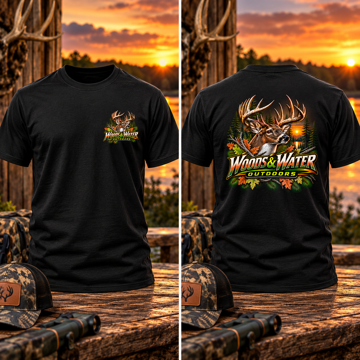 Whitetail Buck Hunting T-Shirt | Woods & Water Outdoors